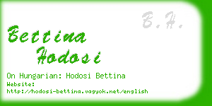 bettina hodosi business card